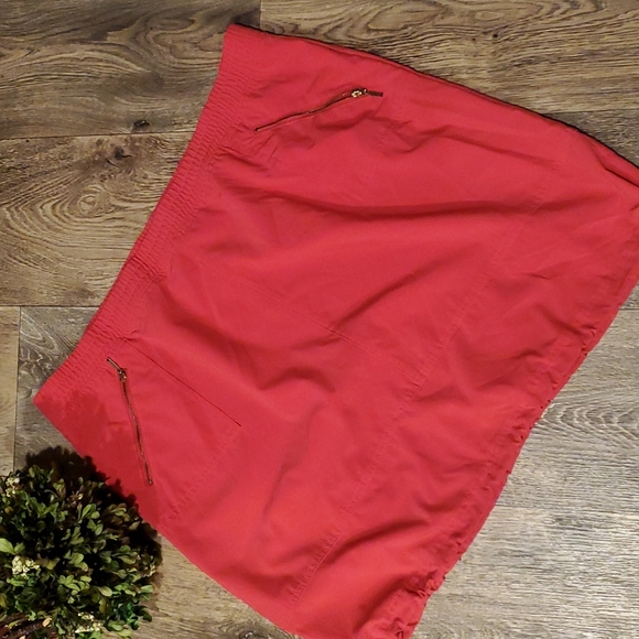 Chico's Dresses & Skirts - Zenergy Chicos Womans Fuchsia Pink Elastic Waist Zipper Lightweight Skirt Sz 3